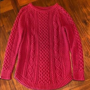 LL Bean Fisherman Tunic Sweater